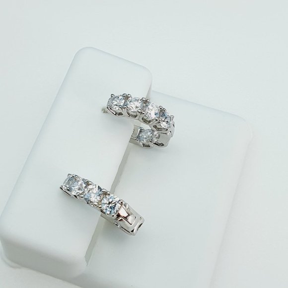 "925 Sterling Silver Cubic Zirconia Earrings, UU1P6A6144 - Picture 6 of 10